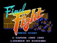 une photo d'Ã©cran de Final Fight sur Nintendo Super Nes